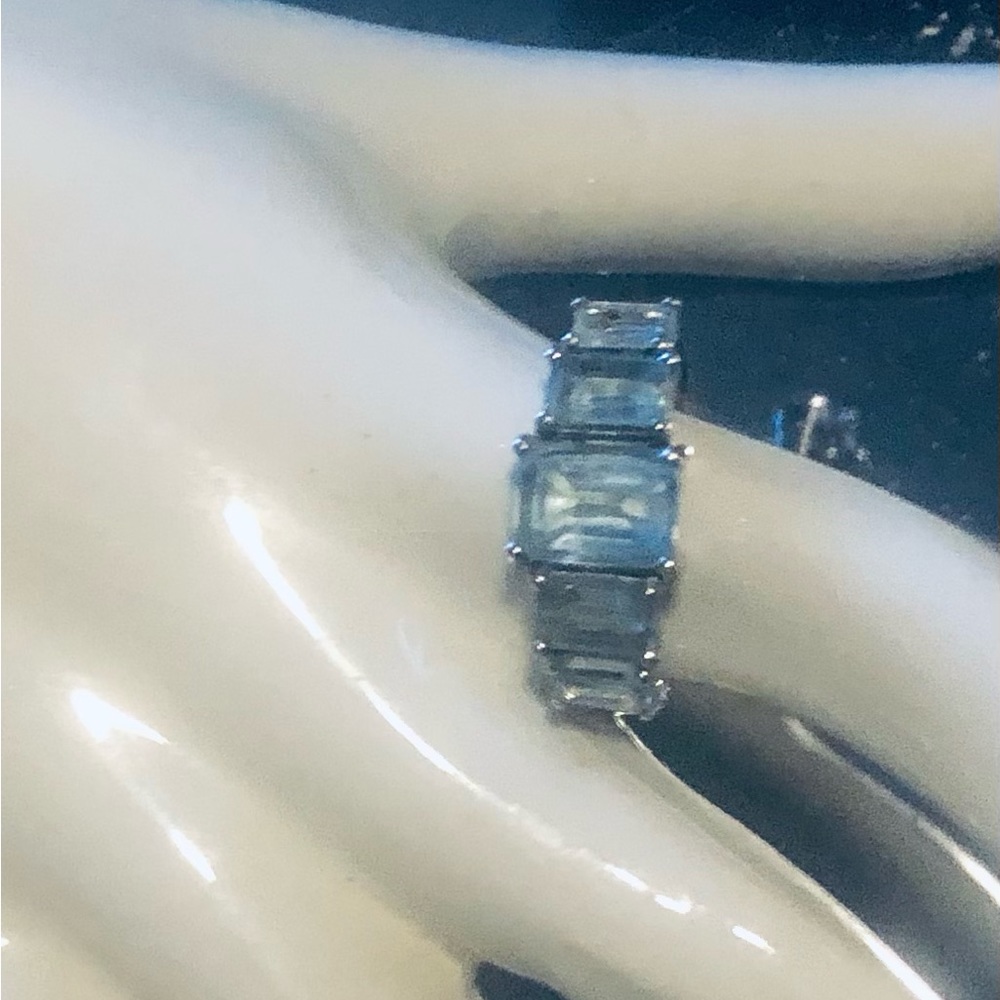 Beautiful Light Powder Blue Marked Laris STS 7-7.5 Ring